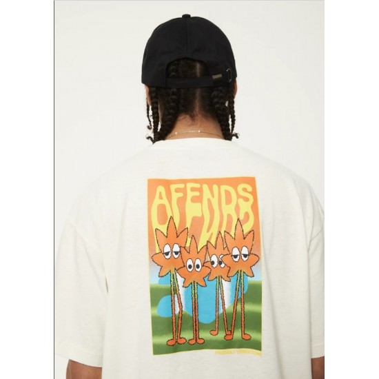 Afends Ανδρικό T-shirt Vibrations Hemp Boxy Graphic T-Shirt M231001 (Off White)