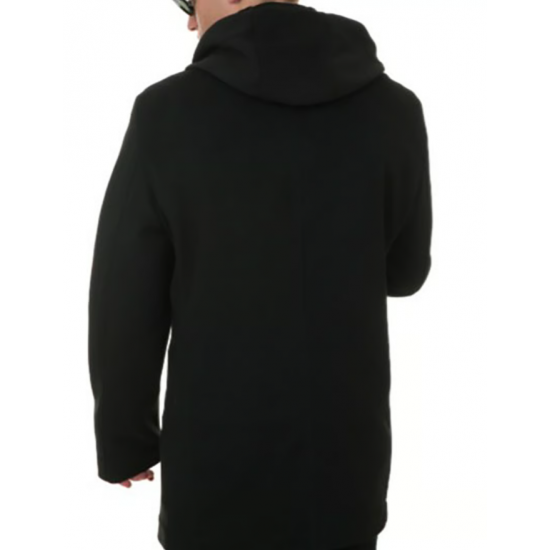 ARTISTI ITALIANI Ανδρικό Ημίπαλτο Παρκά Με Κουκούλα Κανονική Γραμμή AI26110/P.6 Μαύρο