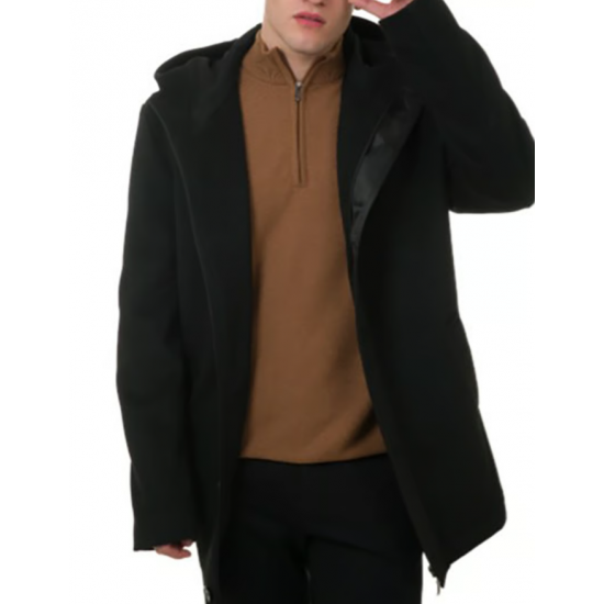 ARTISTI ITALIANI Ανδρικό Ημίπαλτο Παρκά Με Κουκούλα Κανονική Γραμμή AI26110/P.6 Μαύρο