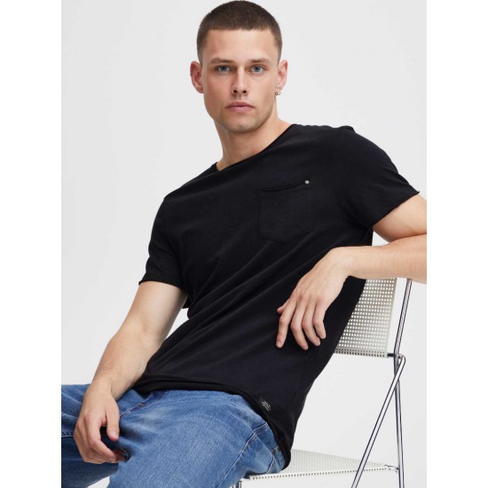 BLEND Ανδρικό T-shirt με Στάμπα Regular Fit BHNOEL tee 20709766-70155 Black (Μαύρο)