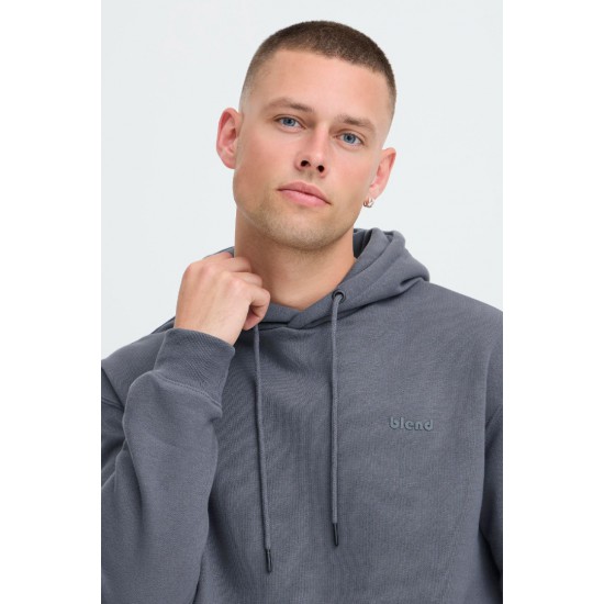 BLEND Ανδρικό Φούτερ με κουκούλα Logo Hoodie 20712536-193910 Iron Gate (Γκρι)