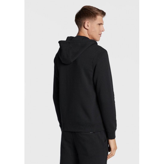 BLEND Ανδρική Βαμβακερή Ζακέτα με Κουκούλα Hoodie Zip Basic 20714494-194007 Black (Μαύρο)
