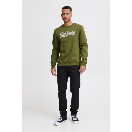 BLEND Ανδρικό Βαμβακερό Φούτερ με σχέδια Sweatshirt Regular Fit 20717186-190323 Chive(Πράσινο)