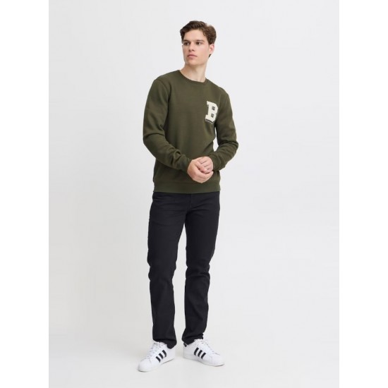 BLEND Ανδρικό Φούτερ Λαιμόκοψη Regular Fit Sweatshirt 20717964-Deep Forest (Χακί)