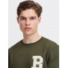 BLEND Ανδρικό Φούτερ Λαιμόκοψη Regular Fit Sweatshirt 20717964-Deep Forest (Χακί)