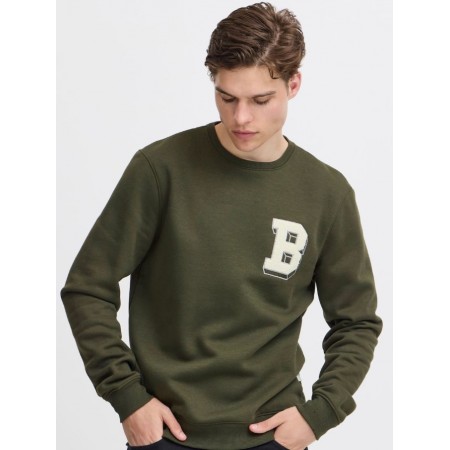 BLEND Ανδρικό Φούτερ Λαιμόκοψη Regular Fit Sweatshirt 20717964-Deep Forest (Χακί)