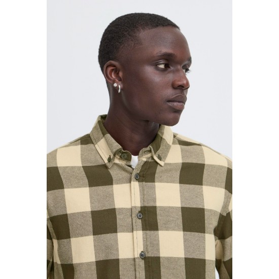 BLEND Ανδρικό Βαμβακερό Πουκάμισο Καρό Regular Fit 20718538-190414 (Χακί)