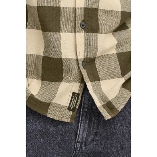 BLEND Ανδρικό Βαμβακερό Πουκάμισο Καρό Regular Fit 20718538-190414 (Χακί)