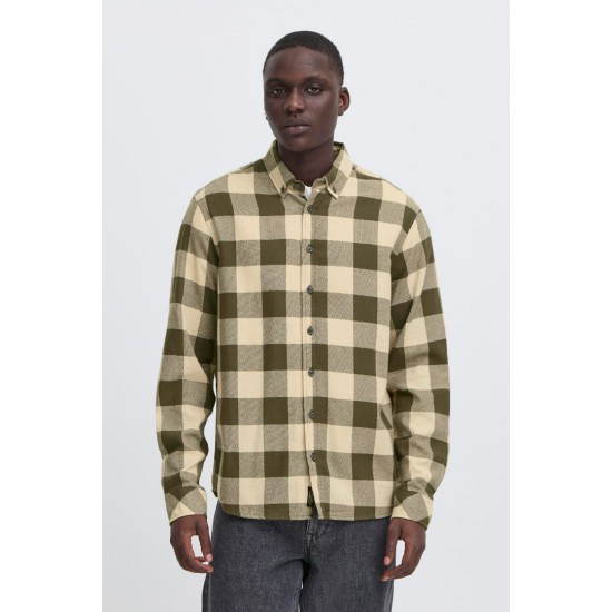 BLEND Ανδρικό Βαμβακερό Πουκάμισο Καρό Regular Fit 20718538-190414 (Χακί)