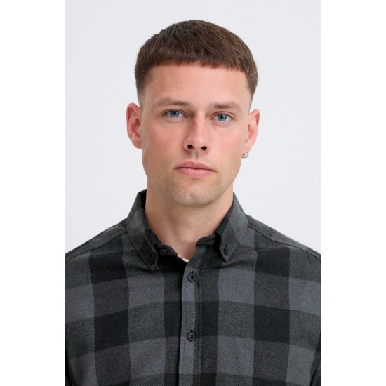 BLEND Ανδρικό Βαμβακερό Πουκάμισο Καρό Regular Fit 20718538-194007 (Μαύρο)