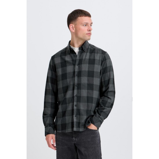 BLEND Ανδρικό Βαμβακερό Πουκάμισο Καρό Regular Fit 20718538-194007 (Μαύρο)