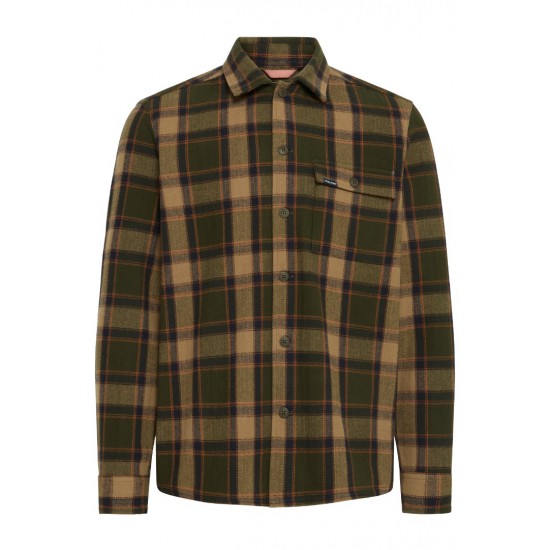 BLEND Ανδρικό Βαμβακερό Πουκάμισο Καρό Overshirt Regular Fit 20718554-190414 (Χακί)