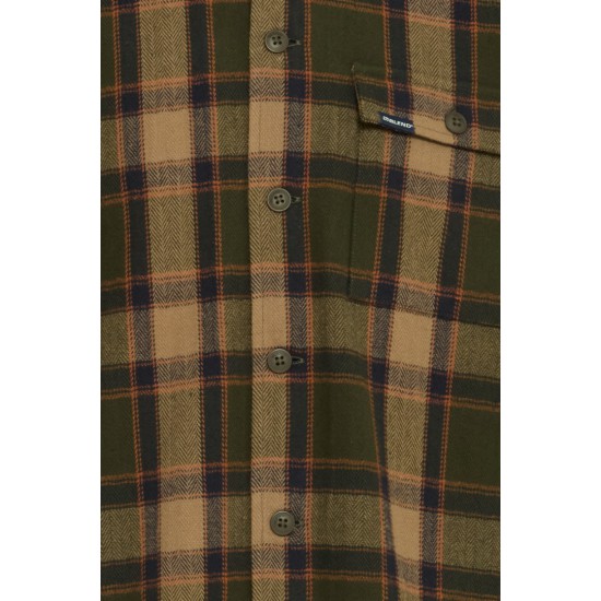 BLEND Ανδρικό Βαμβακερό Πουκάμισο Καρό Overshirt Regular Fit 20718554-190414 (Χακί)