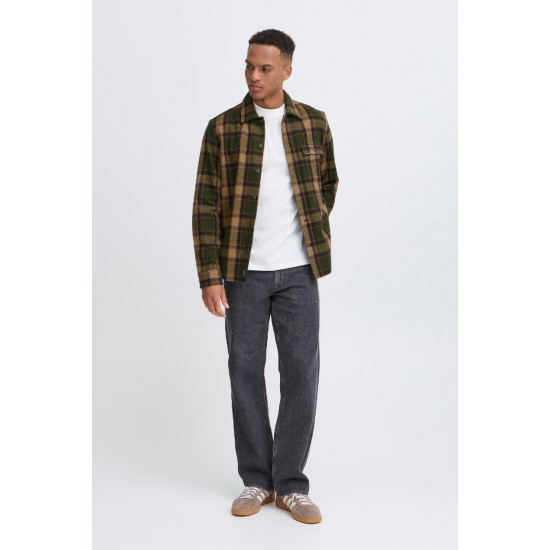 BLEND Ανδρικό Βαμβακερό Πουκάμισο Καρό Overshirt Regular Fit 20718554-190414 (Χακί)