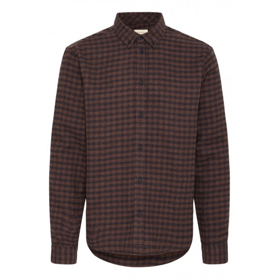 BLEND Ανδρικό Βαμβακερό Πουκάμισο Καρό Regular Fit 20718858-194011 Salute (Καφέ)