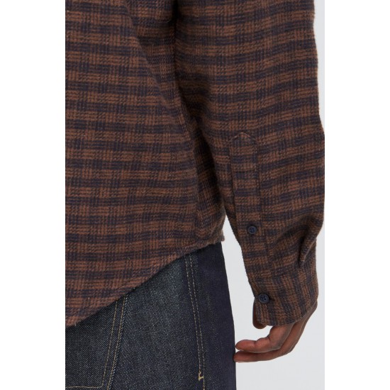 BLEND Ανδρικό Βαμβακερό Πουκάμισο Καρό Regular Fit 20718858-194011 Salute (Καφέ)