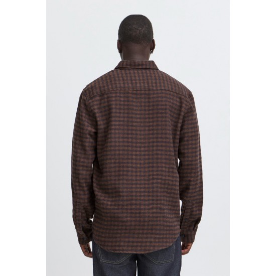 BLEND Ανδρικό Βαμβακερό Πουκάμισο Καρό Regular Fit 20718858-194011 Salute (Καφέ)