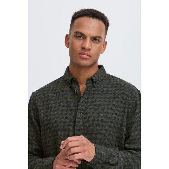 BLEND Ανδρικό Βαμβακερό Πουκάμισο Καρό Regular Fit 20718858-194007 Green(Πράσινο)