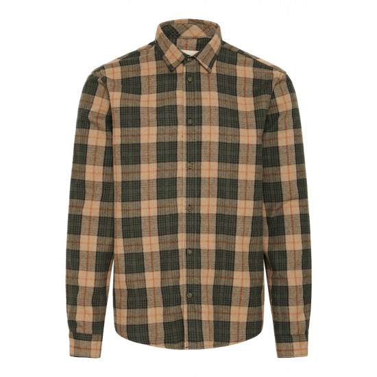 BLEND Ανδρικό Βαμβακερό Πουκάμισο Καρό Regular Fit 20718859-190414 Forest Night (Πράσινο)