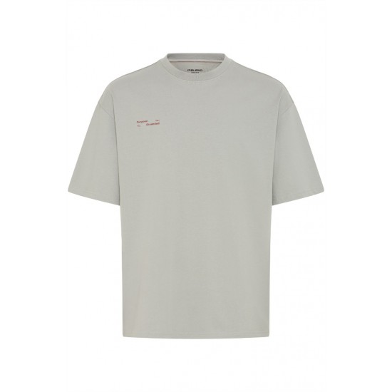 BLEND Ανδρικό Βαμβακερό T-shirt Relaxed Fit BHKODEY BACKPRINT TEE 20720343-Griffin(Γκρί)