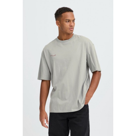 BLEND Ανδρικό Βαμβακερό T-shirt Relaxed Fit BHKODEY BACKPRINT TEE 20720343-Griffin(Γκρί)