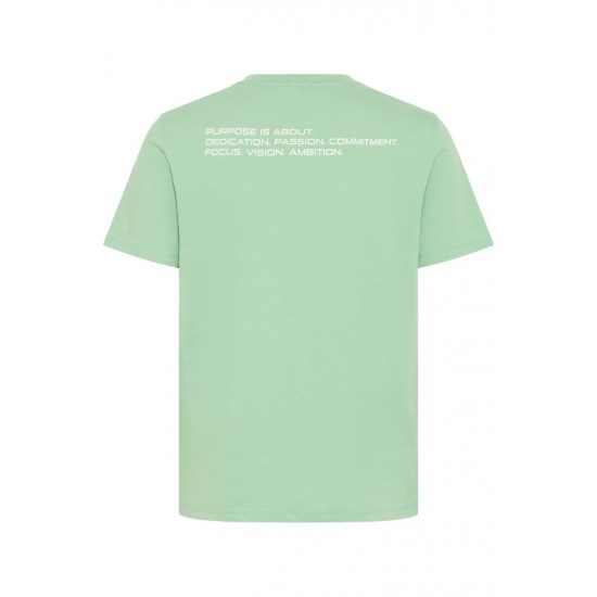 BLEND Ανδρικό Βαμβακερό T-shirt Regular Fit BHKAIN BACKPRINT TEE 20720347-Granite Green(Πράσινο)