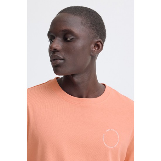 BLEND Ανδρικό Βαμβακερό T-shirt Regular Fit BHKAIN BACKPRINT TEE 20720347-900003497 Burnt Cor (Πορτοκαλί)