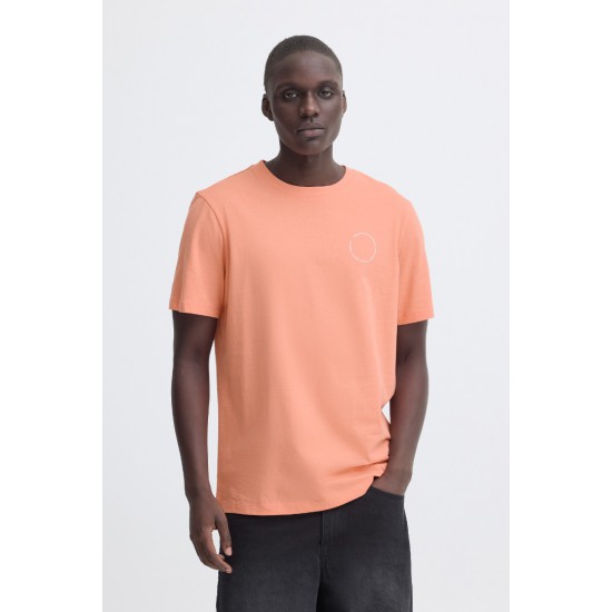 BLEND Ανδρικό Βαμβακερό T-shirt Regular Fit BHKAIN BACKPRINT TEE 20720347-900003497 Burnt Cor (Πορτοκαλί)