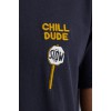 BLEND Ανδρικό Βαμβακερό T-shirt Regular Fit BHKAMERON FUNNY EMB TEE 20720360-Salute(Μπλέ)