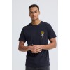 BLEND Ανδρικό Βαμβακερό T-shirt Regular Fit BHKAMERON FUNNY EMB TEE 20720360-Salute(Μπλέ)