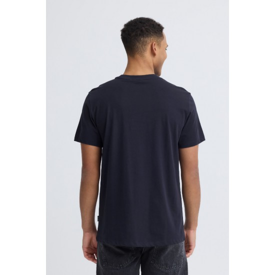 BLEND Ανδρικό Βαμβακερό T-shirt Regular Fit BHKAMERON FUNNY EMB TEE 20720360-Salute(Μπλέ)