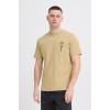 BLEND Ανδρικό Βαμβακερό T-shirt Regular Fit BHKAMERON FUNNY EMB TEE 20720360-Starfish(Κάμελ)