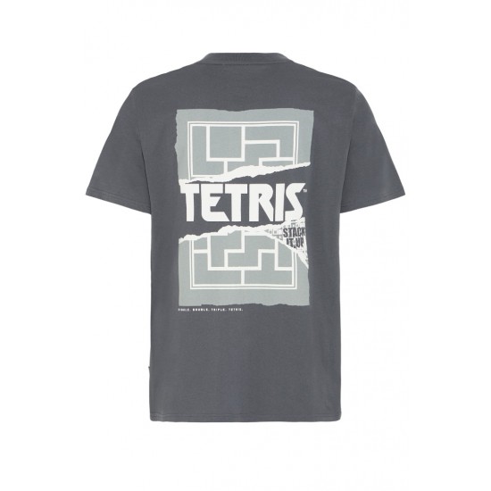 BLEND Ανδρικό Βαμβακερό T-shirt Relaxed Fit 20720531-Iron Gate(Ανθρακί)