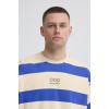 Blend T-Shirt with Stripes Baggy Fit 20720590-900005716(Κρεμ-Μπλέ)