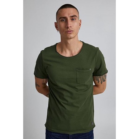 BLEND Ανδρικό T-shirt με Στάμπα Regular Fit BHNOEL tee 20709766-77235 Forest Green (Πράσινο)
