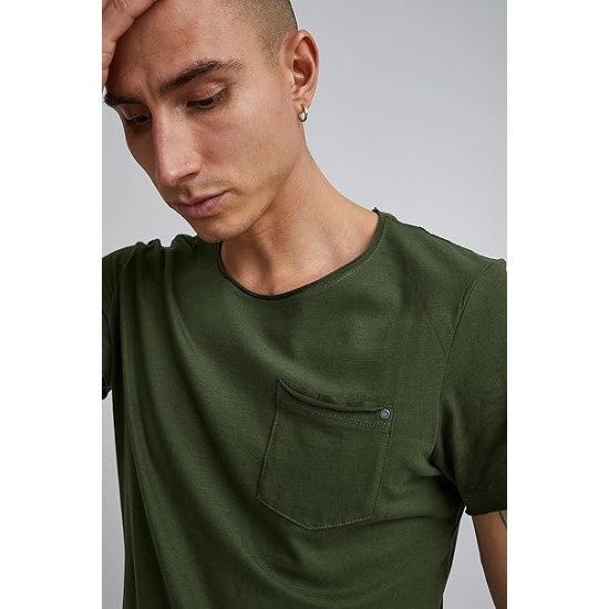 BLEND Ανδρικό T-shirt με Στάμπα Regular Fit BHNOEL tee 20709766-77235 Forest Green (Πράσινο)