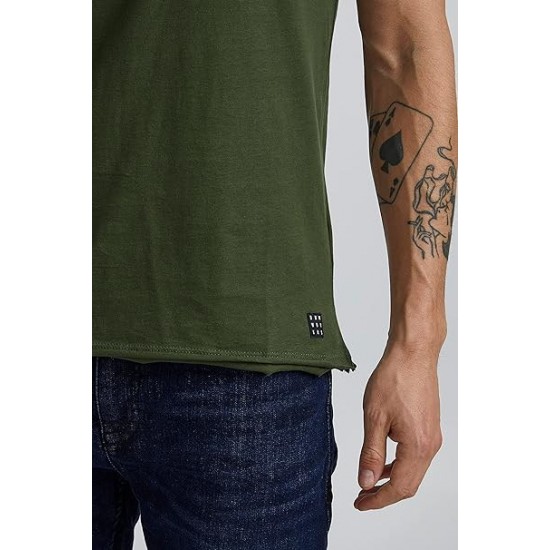 BLEND Ανδρικό T-shirt με Στάμπα Regular Fit BHNOEL tee 20709766-77235 Forest Green (Πράσινο)