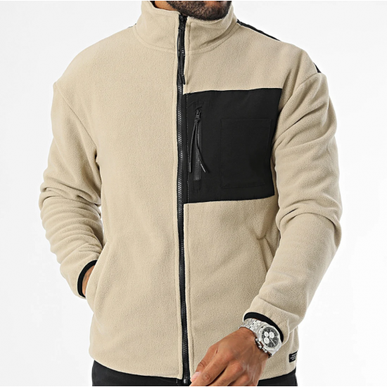 BLEND Ανδρική Ζακέτα Fleece Regular Fit Full Zip Sweat 20715834-161104 (Μπεζ)