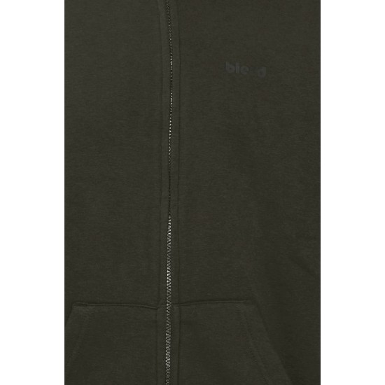 BLEND Ανδρική Βαμβακερή Ζακέτα με Κουκούλα Hoodie Zip Basic 20714494-Forest Night (Χακί)