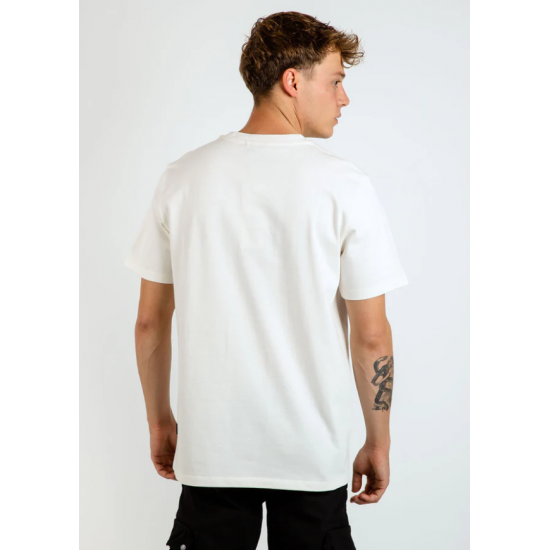 BLEND Ανδρικό Βαμβακερό T-shirt Regular Fit 20718607-110602 Snow White (Κρεμ)