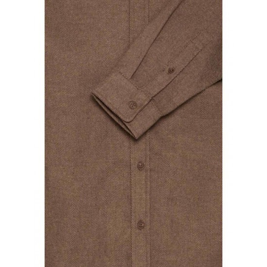 BLEND Ανδρικό Βαμβακερό Πουκάμισο Regular Fit 20718860-191419 Chicory Coffee (Καφέ)