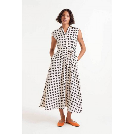 COMPANIA FANTASTICA Γυναικείο Φόρεμα Σεμιζιέ Super Love Long Dress 51C/11030 (Λευκό)