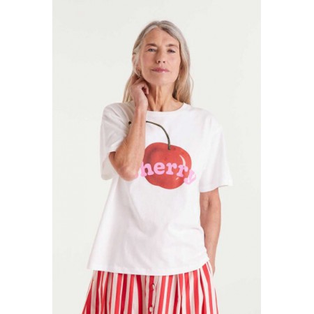 COMPANIA FANTASTICA Γυναικείο Βαμβακερό T-shirt με στάμπα 51C/42002 (Λευκό)