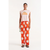 COMPANIA FANTASTICA Γυναικεία Παντελόνα Big Sun printed long pants 52C/44105 (Πορτοκαλί)