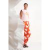 COMPANIA FANTASTICA Γυναικεία Παντελόνα Big Sun printed long pants 52C/44105 (Πορτοκαλί)