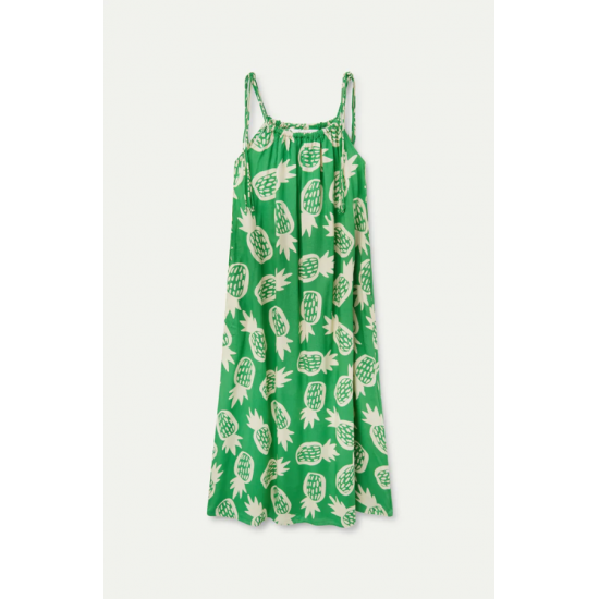 COMPANIA FANTASTICA Γυναικείο Φόρεμα Long dress with ananas print  52C/44104 (Ροζ)