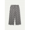COMPANIA FANTASTICA Γυναικεία Παντελόνα Terrazzo print straight trousers 52C-11902 (Λευκό-Μαύρο)
