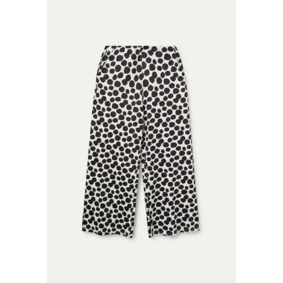 COMPANIA FANTASTICA Γυναικεία Παντελόνα Terrazzo print straight trousers 52C-11902 (Λευκό-Μαύρο)