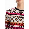 DESIGUAL Γυναικείο Πλεκτό Ζακάρ Slim-fit jacquard long-sleeved sweater 23WWJF49-3092