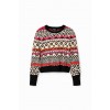 DESIGUAL Γυναικείο Πλεκτό Ζακάρ Slim-fit jacquard long-sleeved sweater 23WWJF49-3092